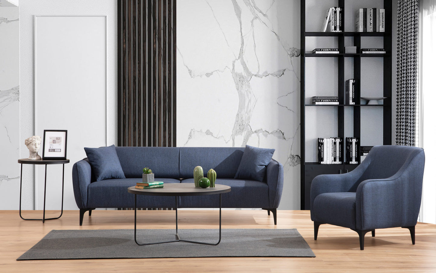 Belissimo - Blå - 3-sæders sofa
