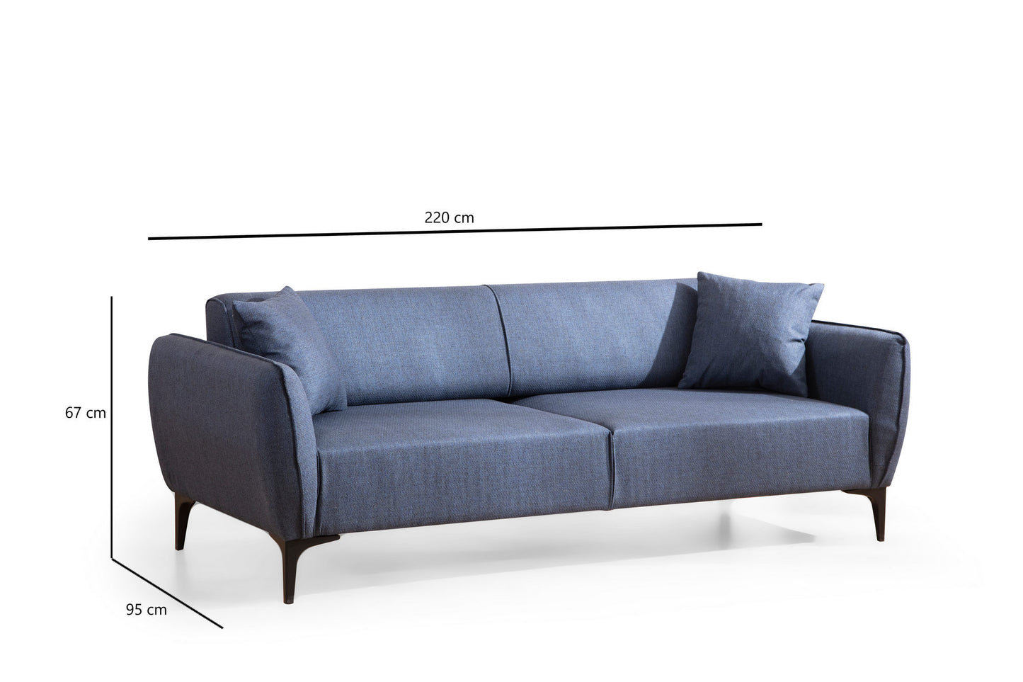 Belissimo - Blå - 3-sæders sofa
