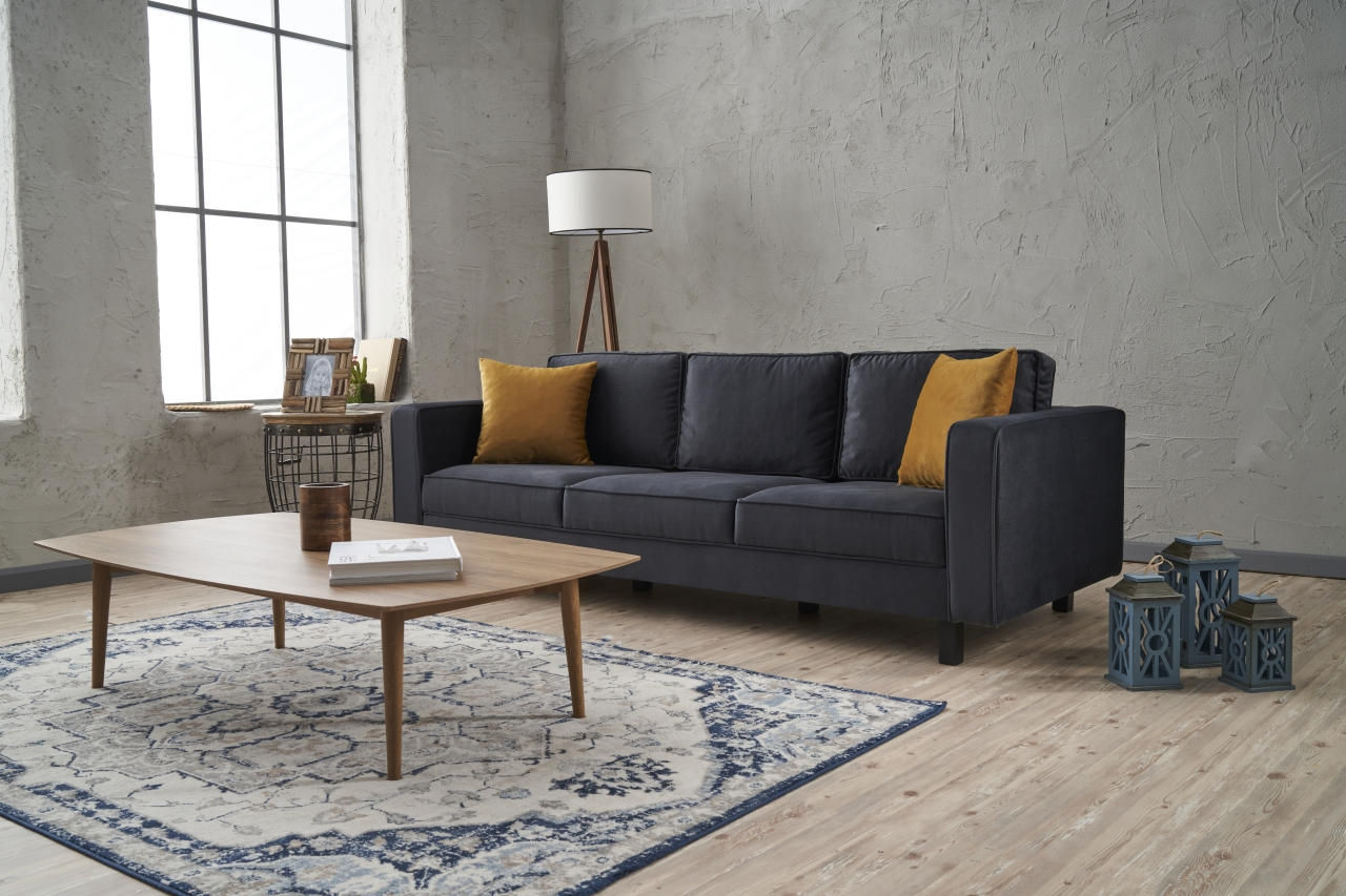 Kale Velvet - antracit - 3-sæders sofa