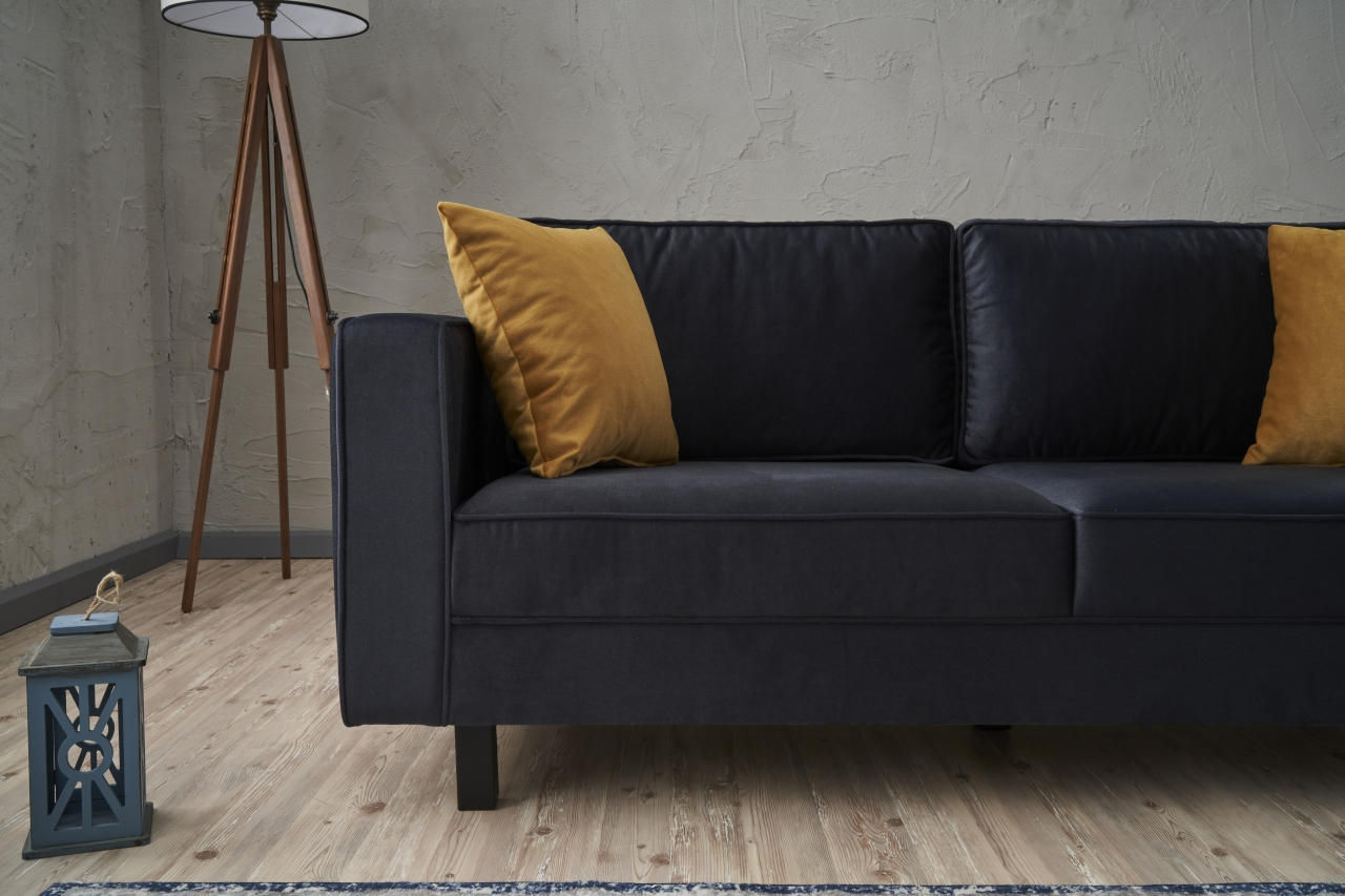 Kale Velvet - antracit - 2-sæders sofa