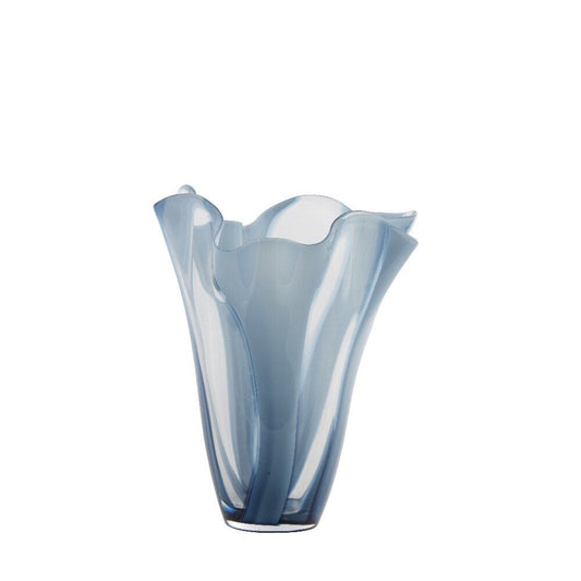 Domia vase H25 cm. blå