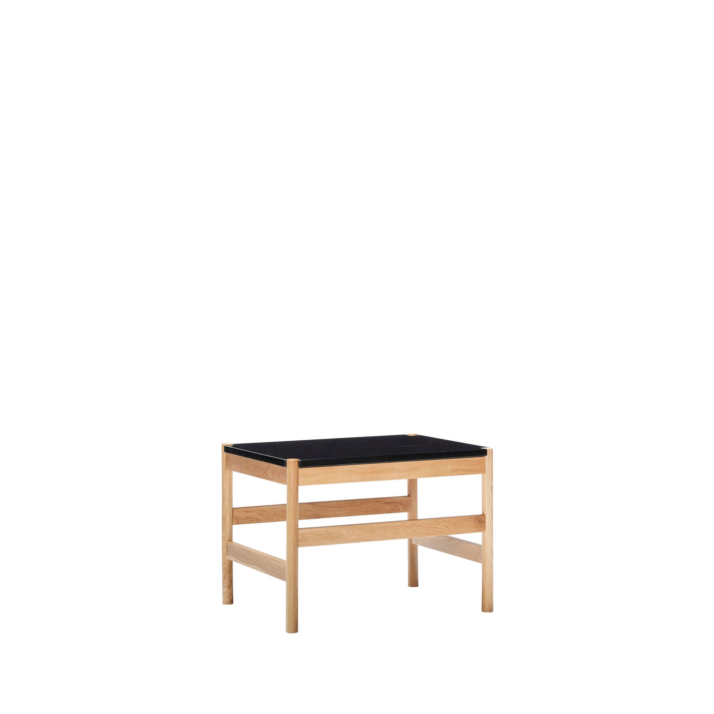 Raw - Sidebord i FSC®-certificeret træ med bordplade af marmor
