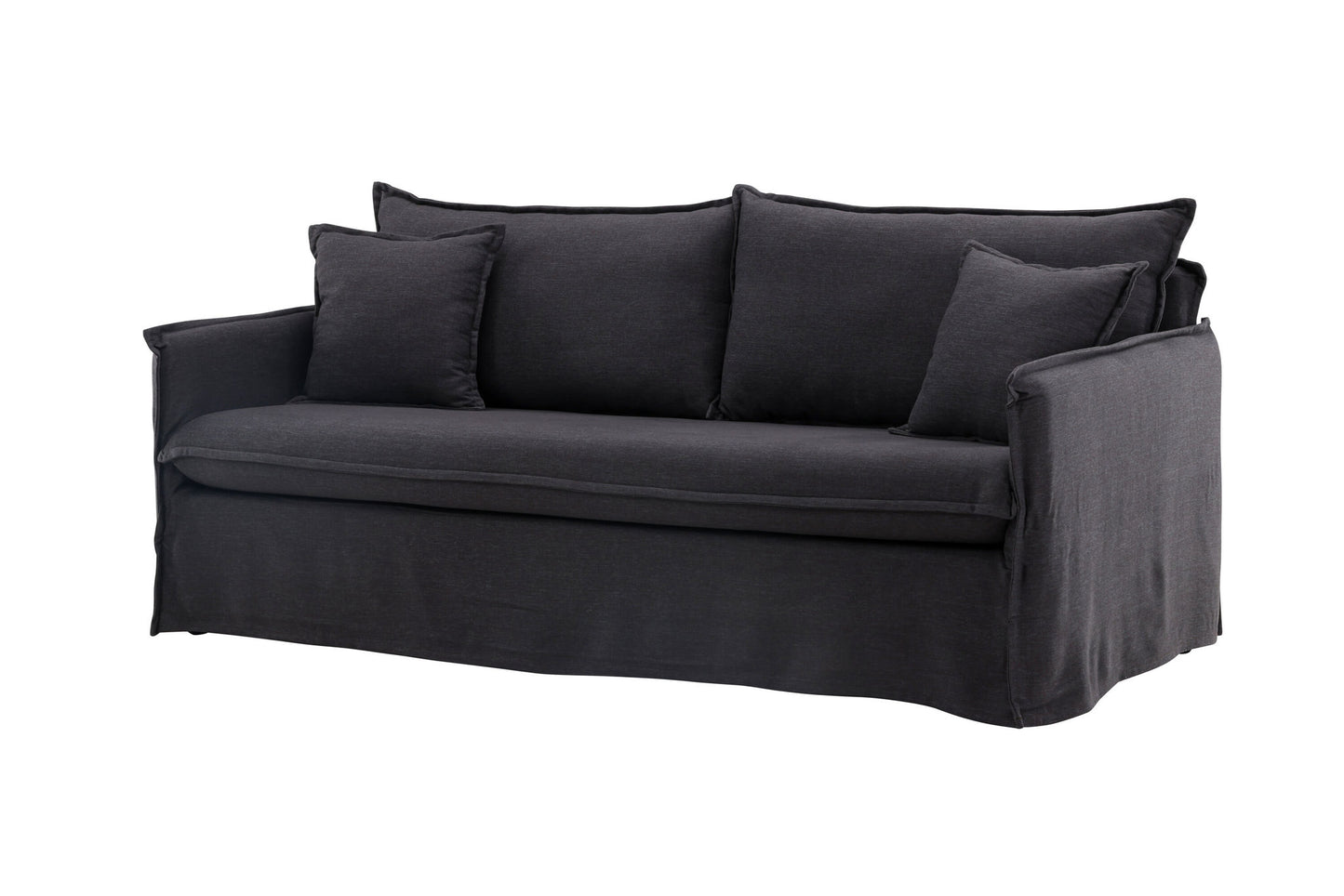 Nova sofa træ/ sort stof