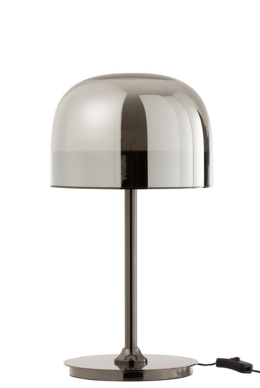 Bordlampe topja glas/metal/sølv