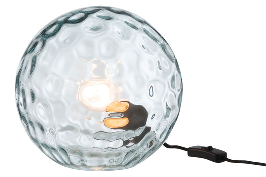 Bordlampe bollie glas lyseblå stor