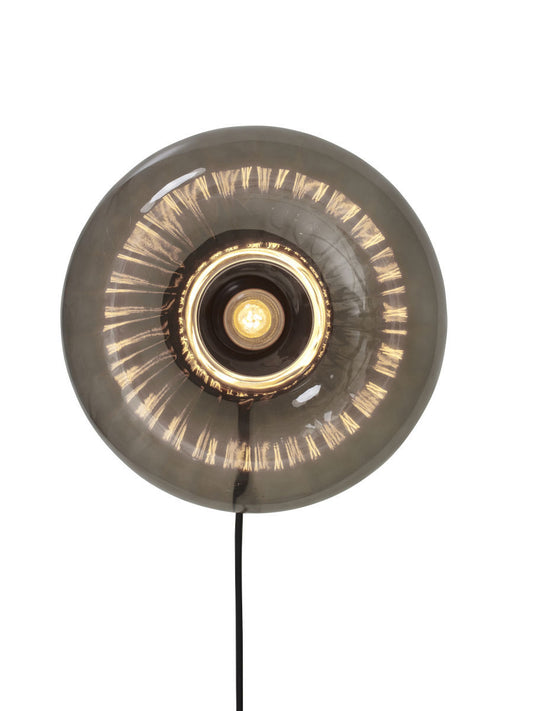 Wall/Ceiling lamp glass Brussels round, transparent
