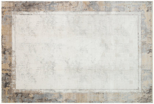 Mhl 03 - Creme, antracit - Hall tæppe (100 x 300)