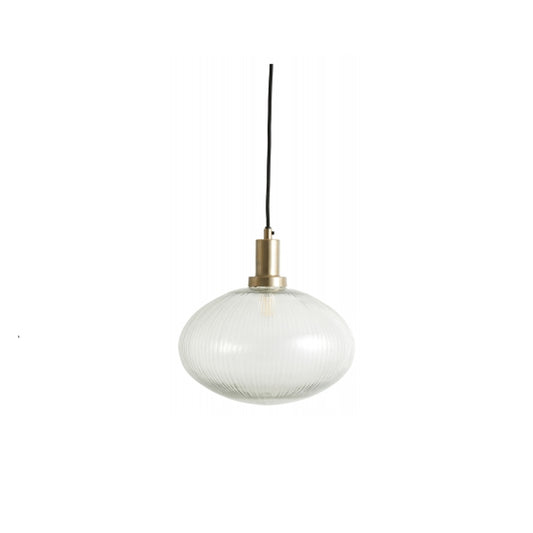 Nordal BONA lamp, clear glass w/grooves - NordlyHome.dk