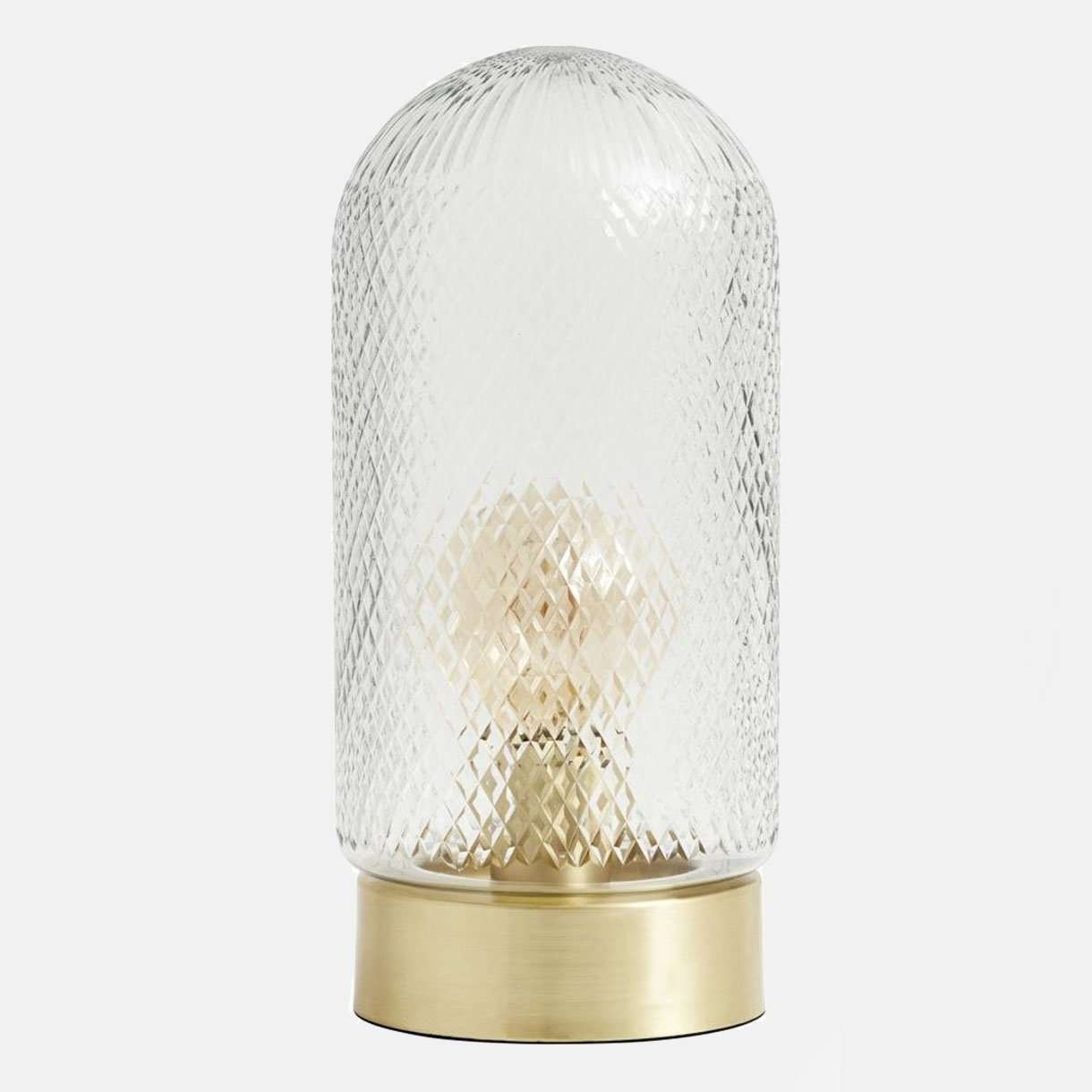 Nordal DOME bordlampe med glaskuppel - h33 cm - gylden - Takkliving.dk