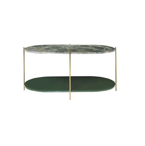 Siff - Oval Marble Table, GREEN