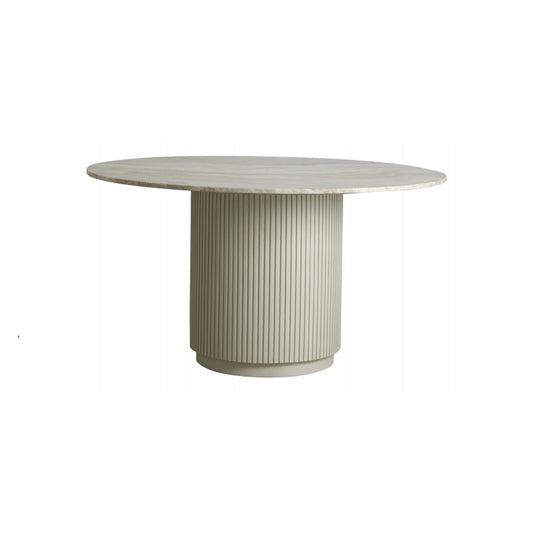 Nordal ERIE round dining table white marble top - NordlyHome.dk