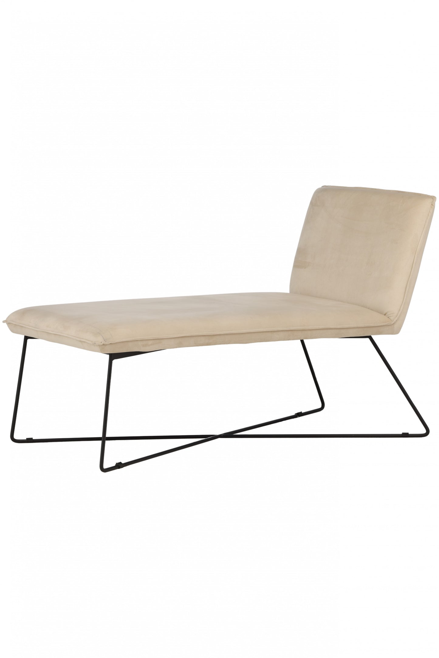 X-lounge Daybed - Sort / Beige Velour
