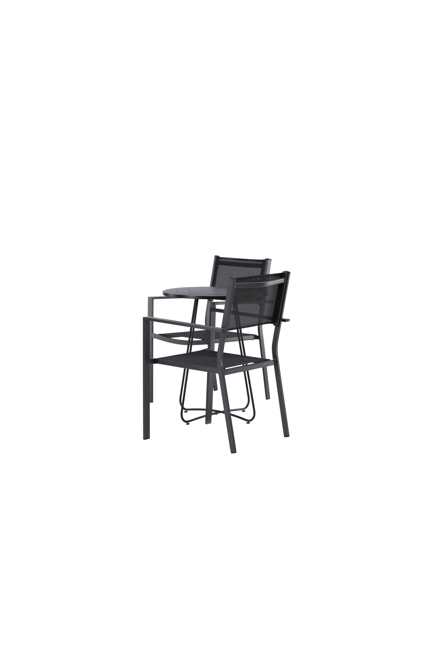 Bacong - Cafébord, Stål - Sort / Rundt ø60** +Copacabana Stabelbar stol - Sort