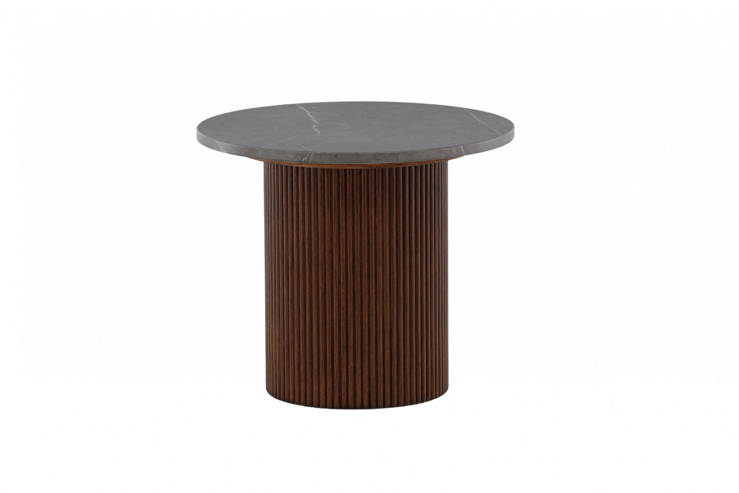 Härön - Sidebord, Mørkebrun / Mørkegrå Marmor