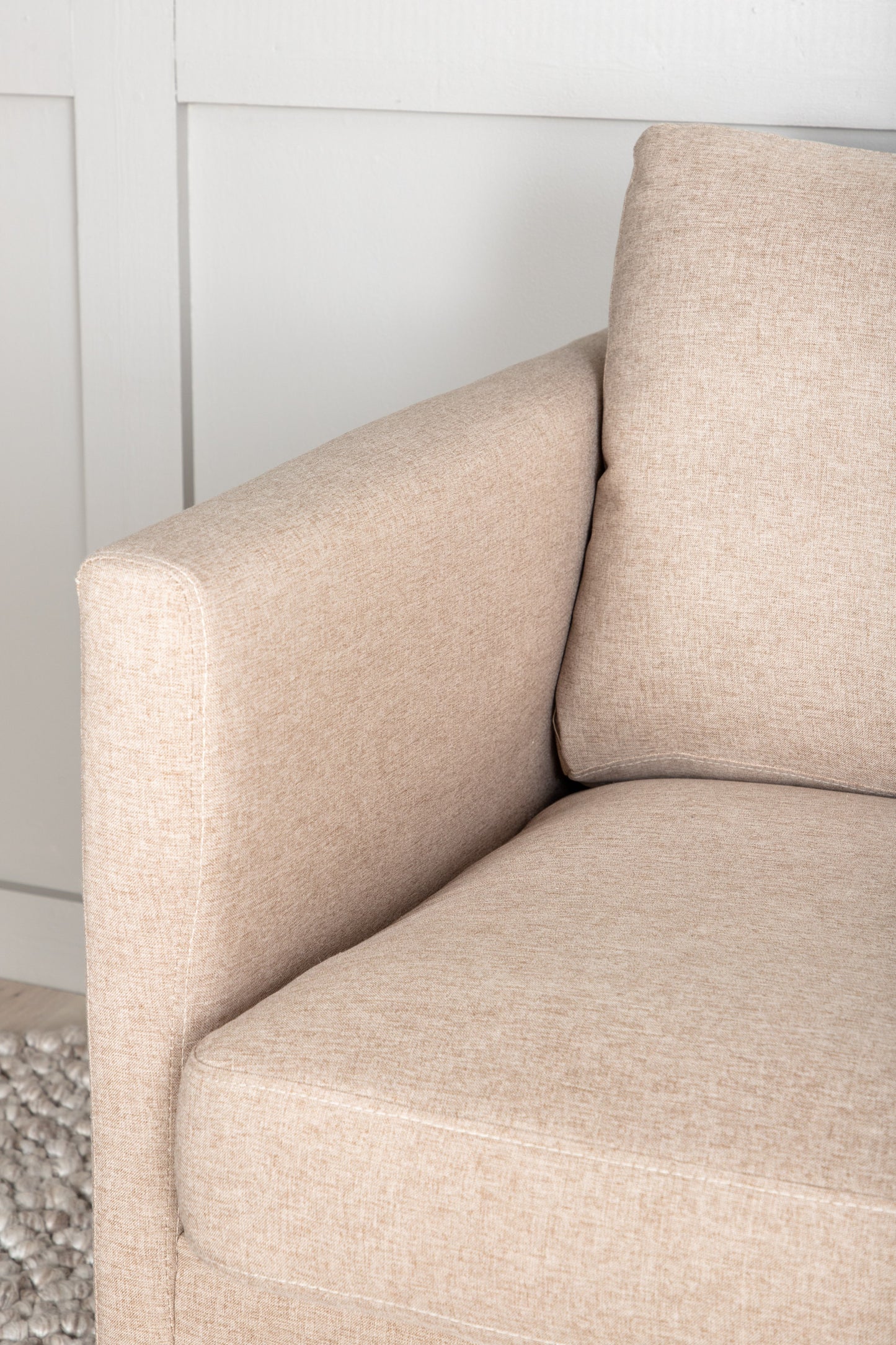 Zoom 2 personers sofa - Sort / beige stof