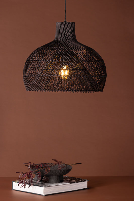 Laroche - Loftlampe, Sort mørkbrun rattan