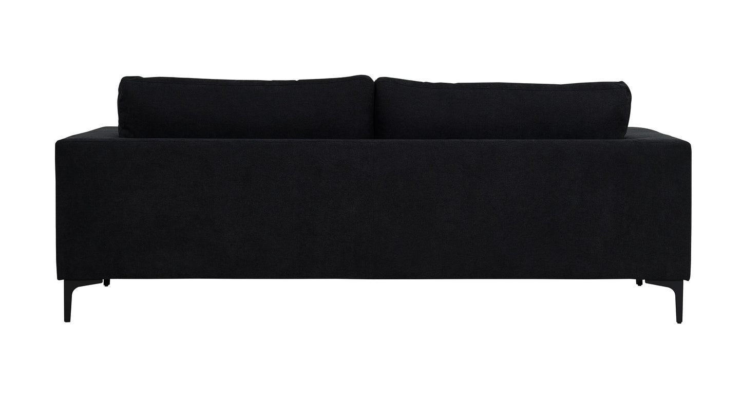Bolero - Sofa, 3-pers, Sort stof, sorte ben